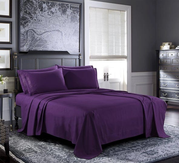 pure-bedding-bed-sheets-king-sheet-set-6-piece-purple-hotel-luxury-1800-brushed-microfiber-soft-and--1