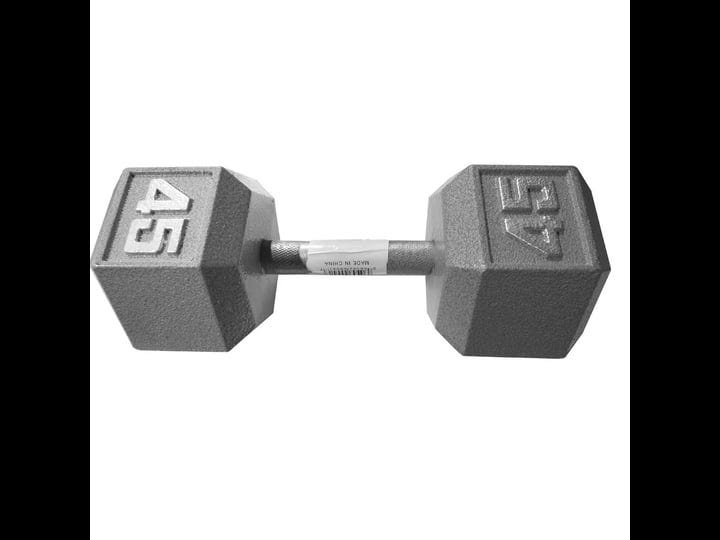 marcy-45lb-cast-iron-hex-dumbbell-1