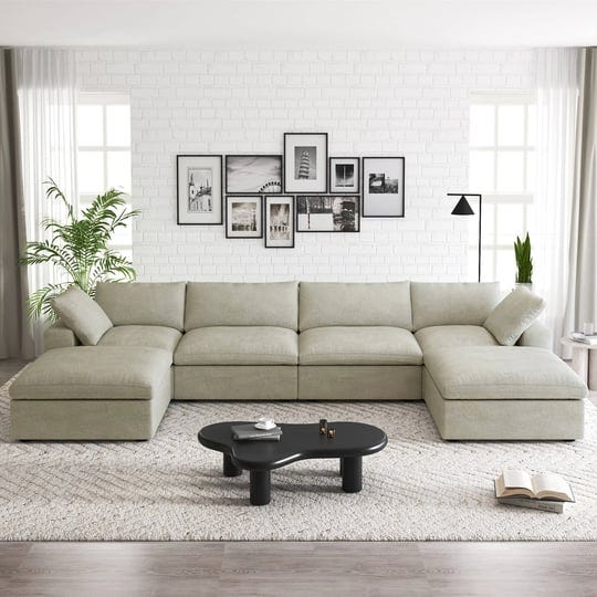 160-widen-sectional-sofa-down-filled-u-shaped-couch-4-seater-with-2-ottoman-khaki-1