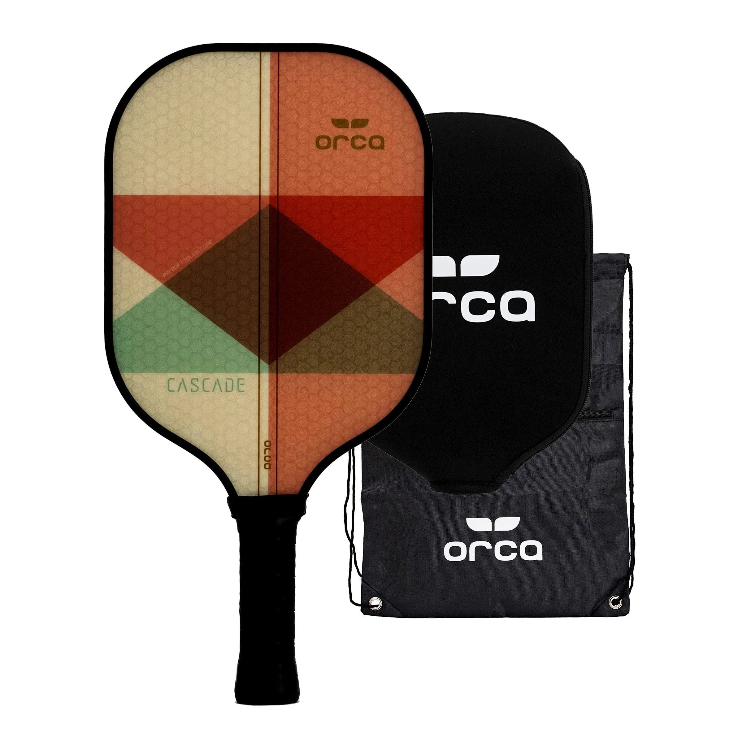 Orca Cascade Polymer Honeycomb Pickleball Paddle with Neoprene Cover and Carry Bag | Image