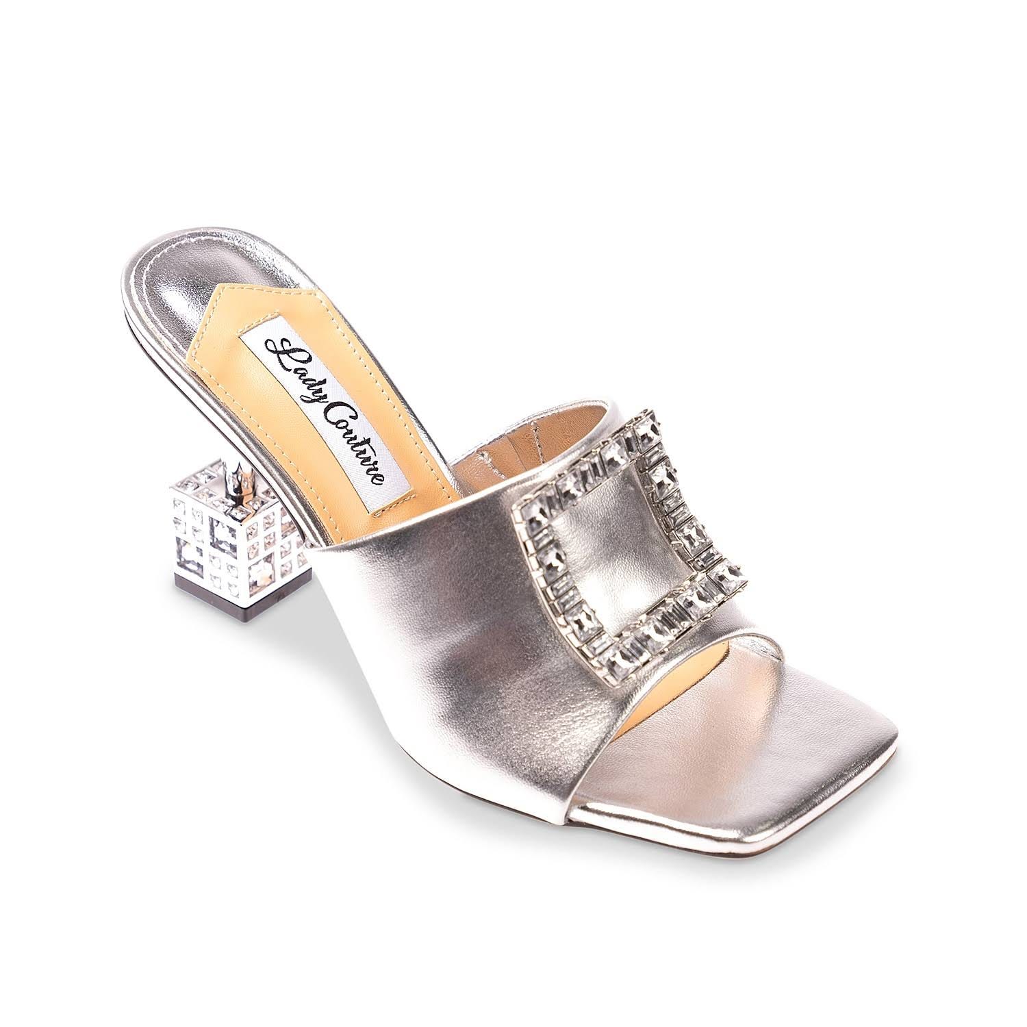 Metallic, Jeweled Sparkle Sandal by Lady Couture | Image