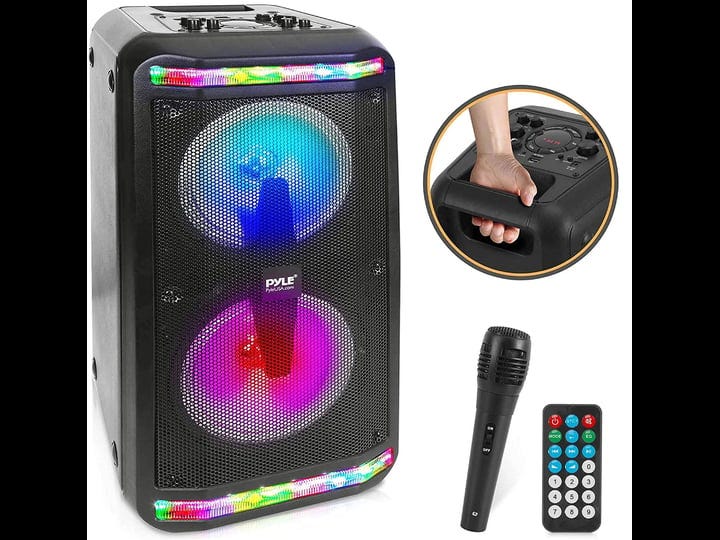 bluetooth-speaker-microphone-system-portable-stereo-karaoke-speaker-with-wired-mic-built-in-led-part-1