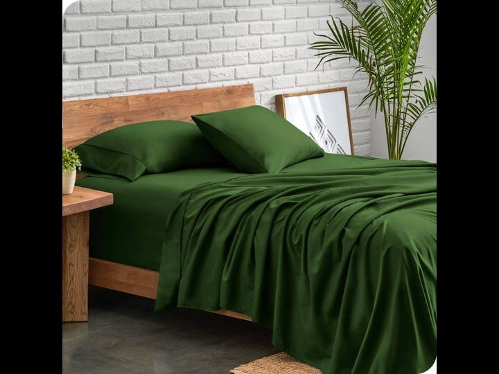 bare-home-double-brushed-microfiber-sheet-set-queen-forest-green-1