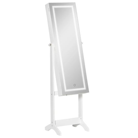 homcom-white-freestanding-lockable-jewelry-armoire-with-led-light-831-463wt-1