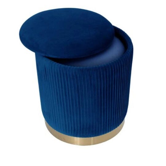 hiline-gift-ltd-navy-blue-velvet-round-ottoman-1