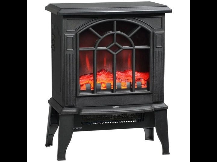 black-electric-fireplace-heater-with-realistic-log-flame-led-1