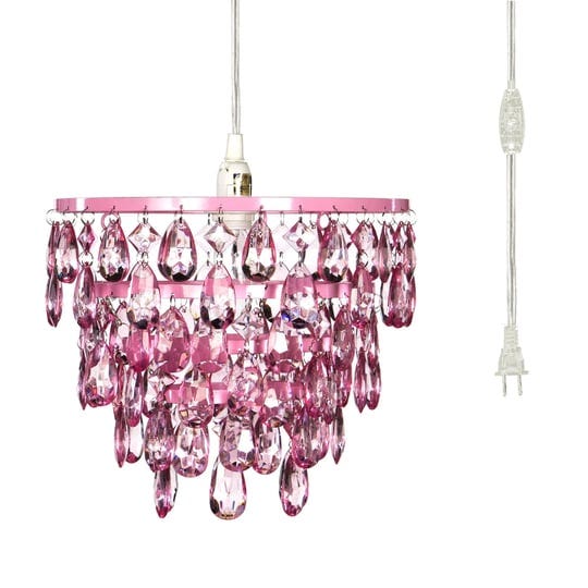 gypsy-color-acrylic-dome-chandelier-pink-1-light-plug-in-size-1-light-plug-in-swag-1