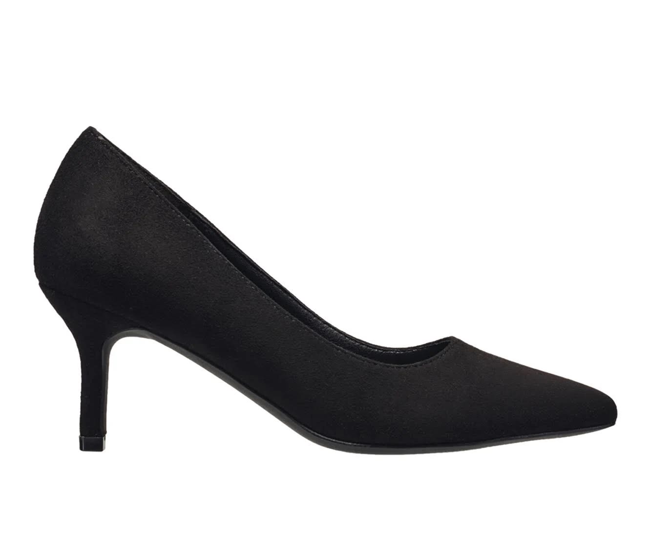 French Connection Black Suede Pointed-Toe Pumps for Women (Size 6) | Image