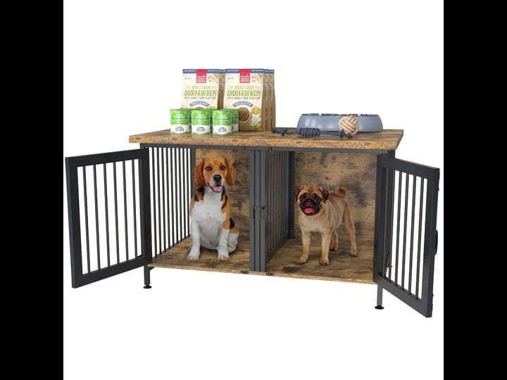 gdlf-double-dog-crate-with-divider-for-1-or-2-dogs-indoor-kennel-cage-int-dims-36-2wx24-5dx21h-brown-1