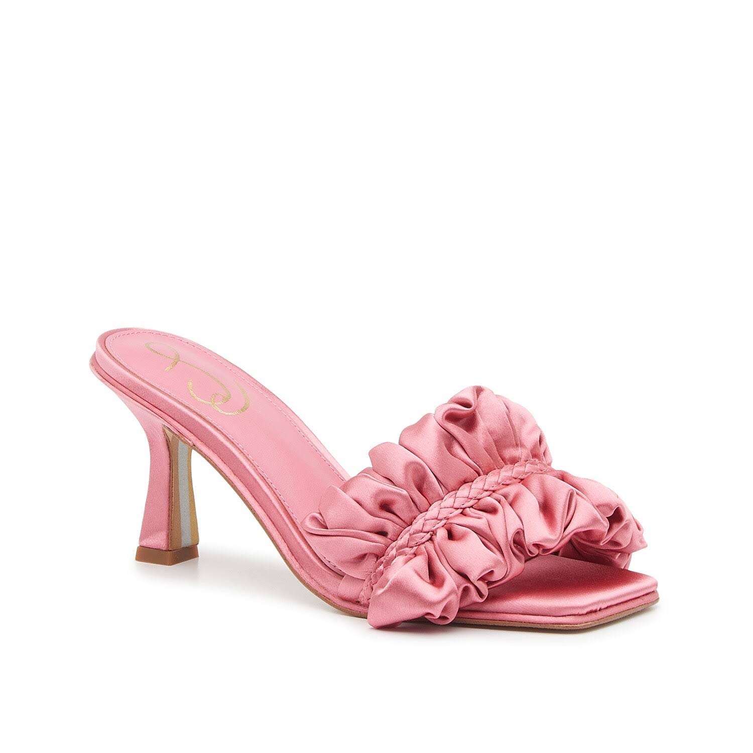 Sam Edelman Kitten Heel Sandals in Carmine Rose - Women's Shoe | Image