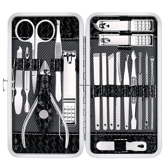 yougai-manicure-pedicure-set-nail-clippers-18-piece-stainless-steel-manicure-kit-professional-groomi-1
