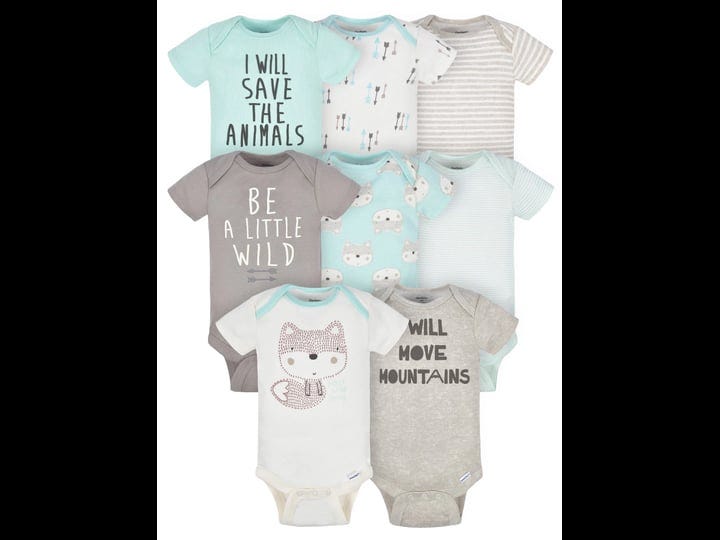 gerber-baby-8-pack-short-sleeve-onesies-bodysuits-fox-3-6-months-1