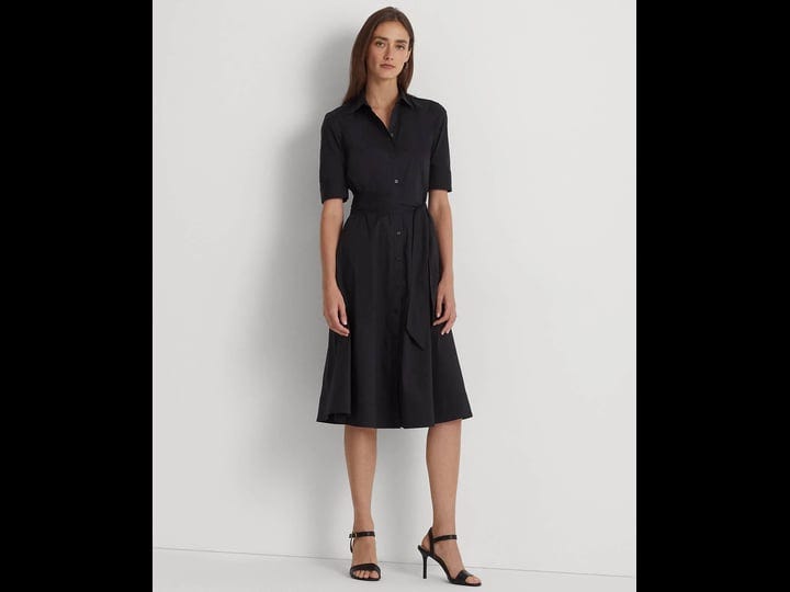 ralph-lauren-womens-cotton-blend-shirtdress-size-4p-in-polo-black-1