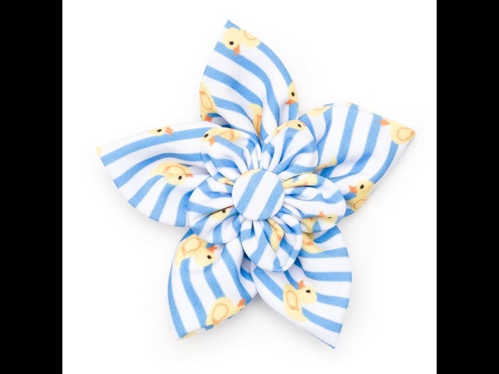 the-worthy-dog-light-blue-white-stripe-rubber-duck-flower-large-1