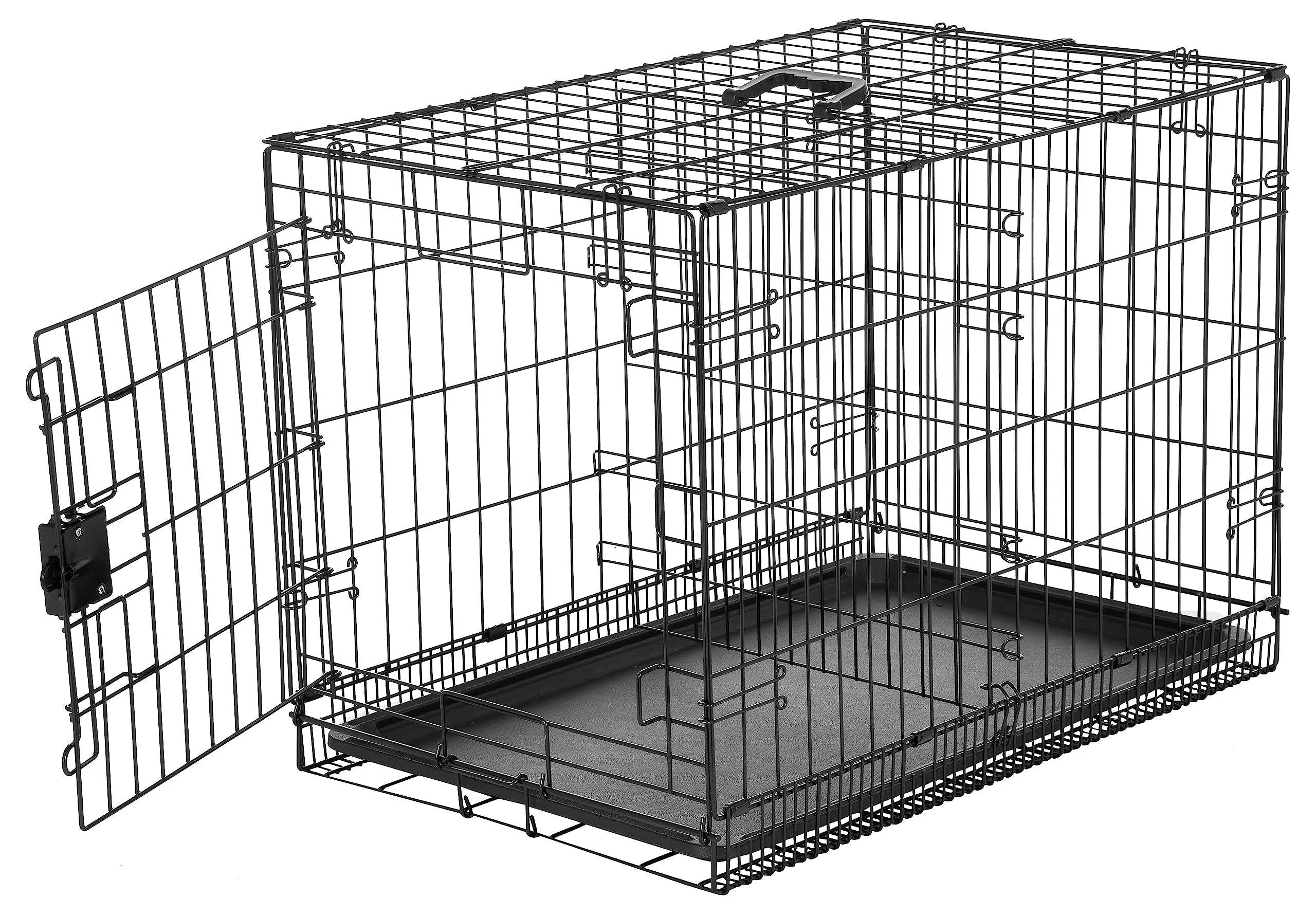 Amazon Basics 30-inch Single Door Foldable Metal Wire Dog Crate | Image