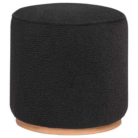 coaster-furniture-zena-faux-sheepskin-upholstered-round-ottoman-black-1