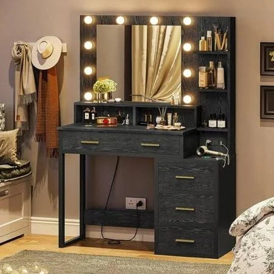 makeup-vanity-with-lights-and-charging-station-black-vanity-desk-with-5-drawers-and-shelvesmakeup-ta-1