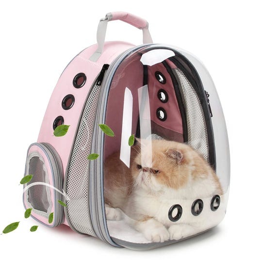 lollimeow-bubble-expandable-cat-backpack-pet-travel-carrier-for-cats-and-dogs-pink-front-expandable-1