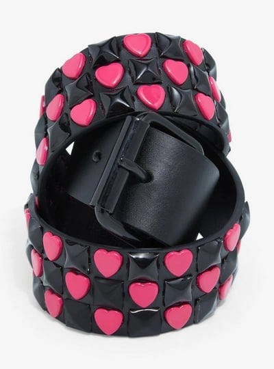 black-pink-heart-pyramid-stud-belt-1