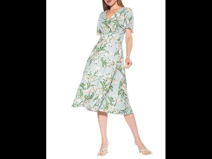 alexia-admor-womens-lulu-floral-fit-flare-midi-dress-sage-floral-size-13