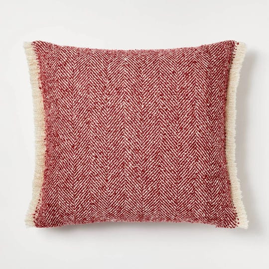 herringbone-with-frayed-edges-square-throw-pillow-red-cream-threshold-designed-with-studio-mcgee-1