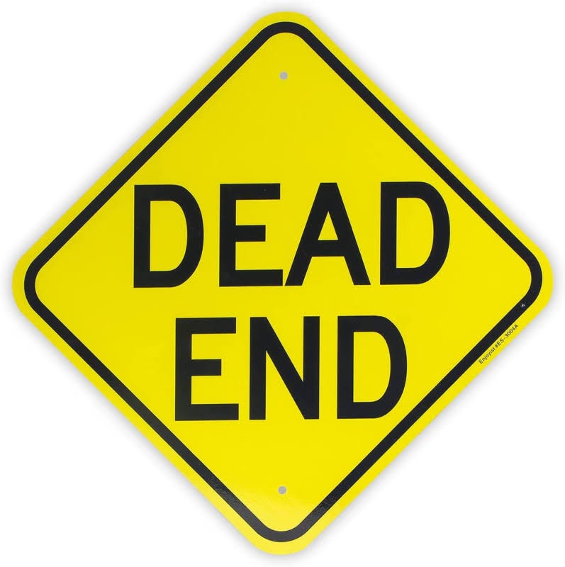 Rust-Free, UV-Resistant Dead End Sign - 12x12