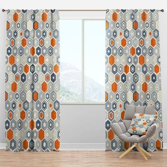 designart-retro-hexagon-pattern-ix-fabric-curtain-panel-in-orange-1