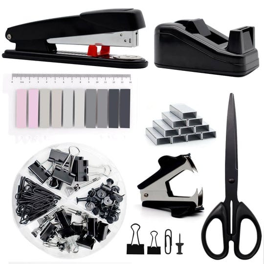 black-office-suppliesupiho-black-desk-accessoriesstapler-and-tape-dispenser-set-for-with-large-stapl-1