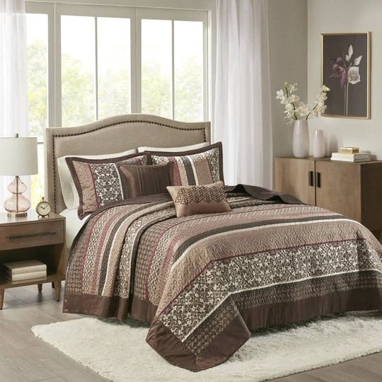 lakemore-chocolate-brown-microfiber-reversible-tradition-5-bedspread-set-red-barrel-studio-size-king-1