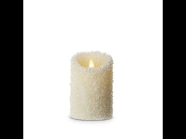 raz-imports-holiday-candles-2023-moving-flame-white-iced-pillar-candle-3-inch-x-5-inch-1