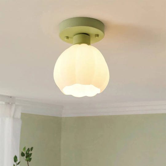 homwarmy-french-cream-white-semi-flush-mount-hallway-ceiling-lamp-flower-shape-ceiling-light-green-d-1