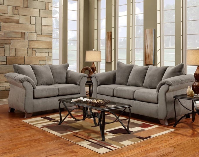 aruca-sensations-grey-microfiber-pillow-back-sofa-and-loveseat-set-1