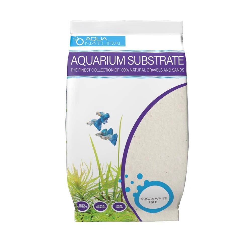 AquaNatural Stylish Sugar White Sand for Aquascaping 10lb Substrate | Image