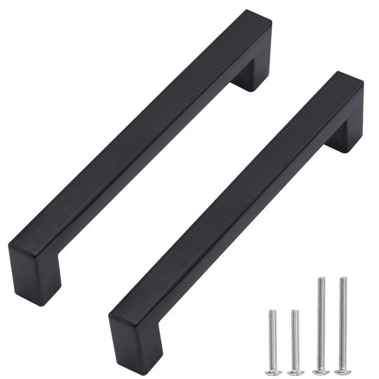 redunest-cabinet-pulls-matte-black-cabinet-handles-square-drawer-pulls-10-pack-5-inch-stainless-stee-1