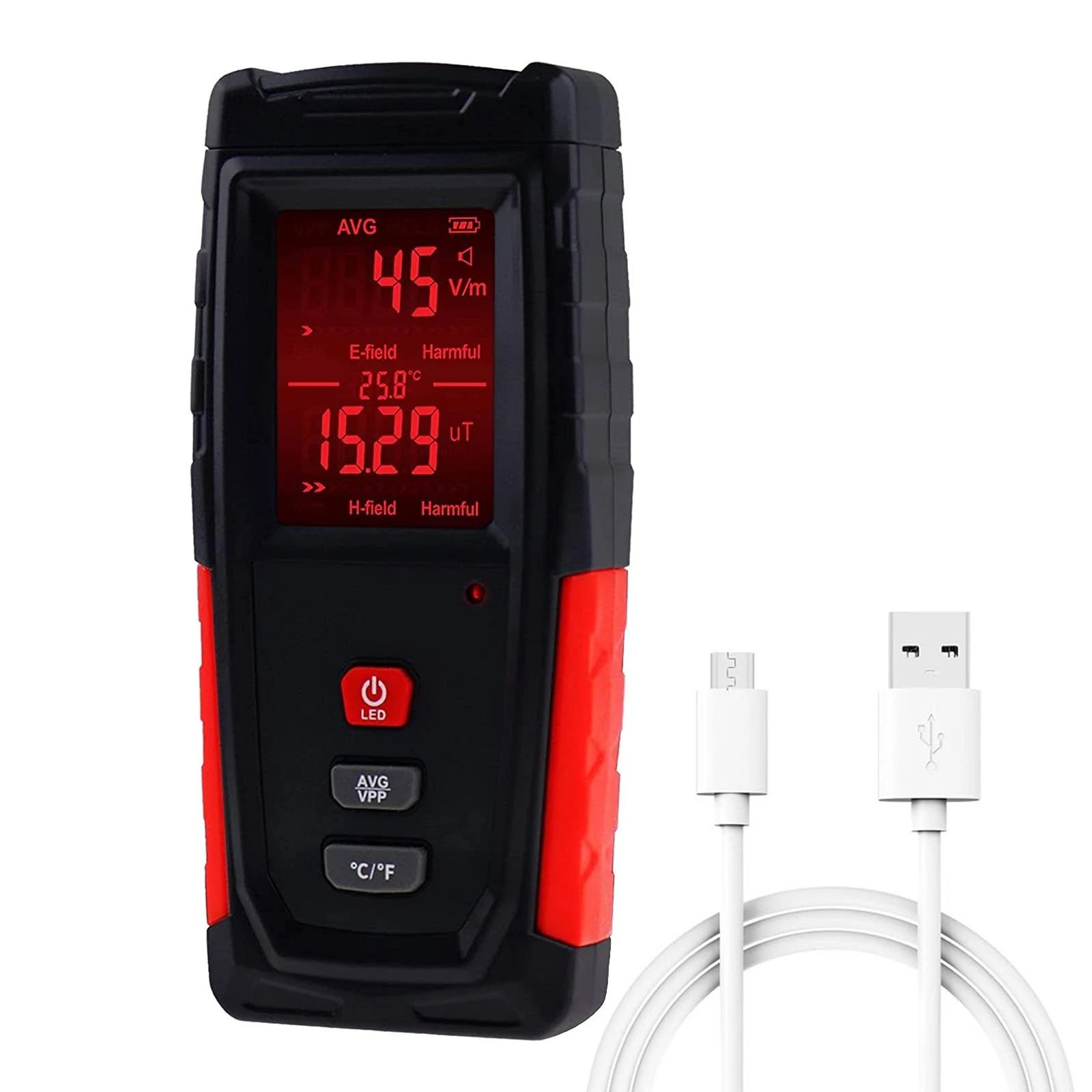 Digital EMF Tester for Electric and Magnetic Field Radiation Detection | Image