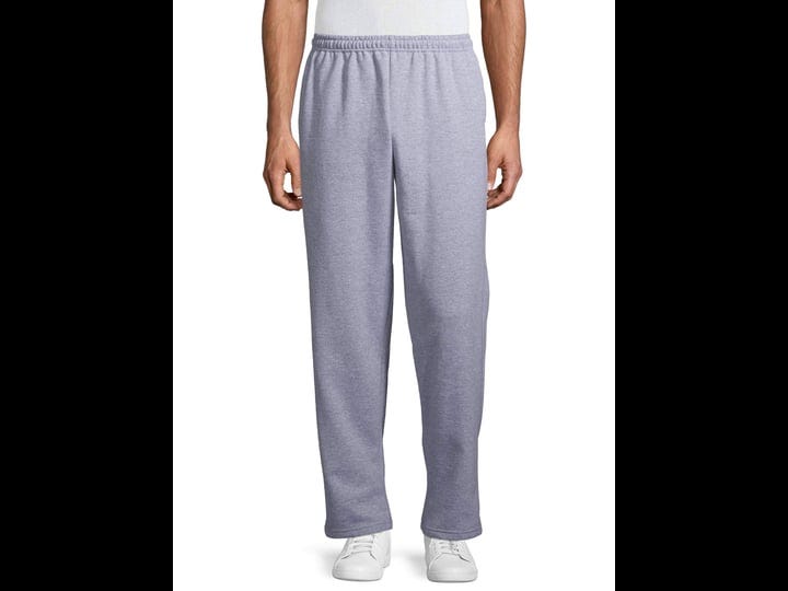 gildan-mens-fleece-open-bottom-pocketed-sweatpants-size-large-gray-1
