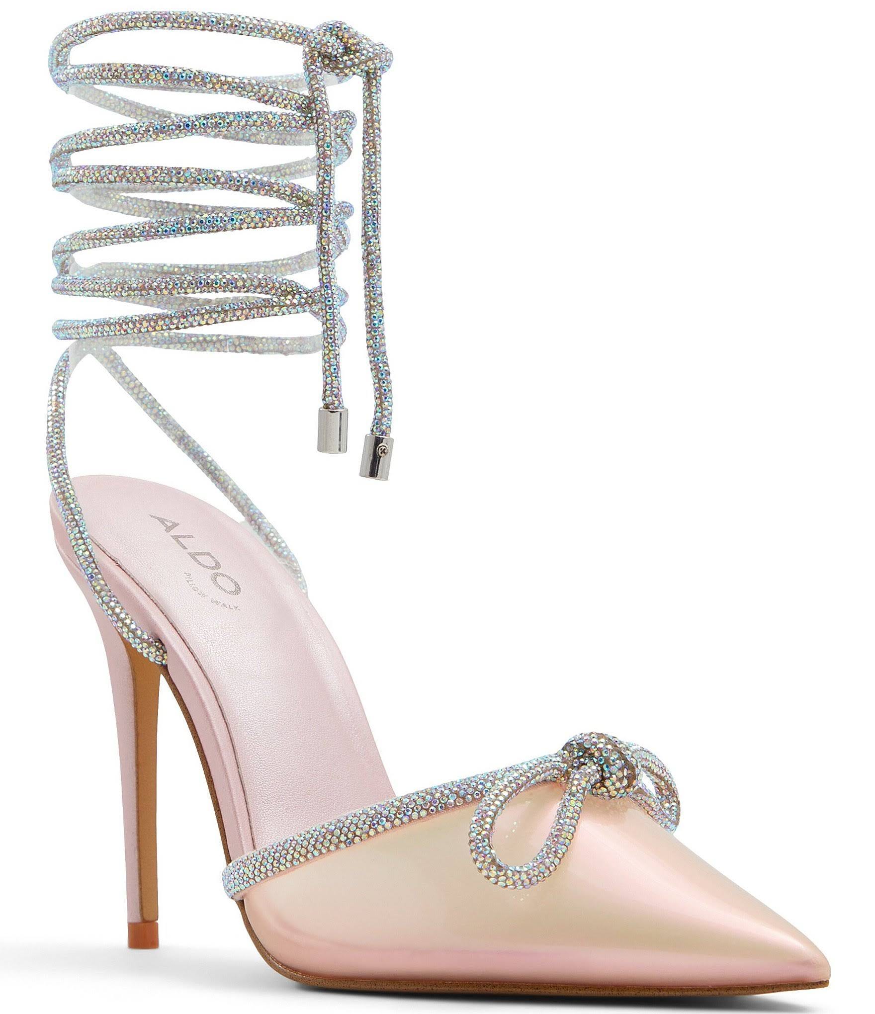 Embellished Wrap Stiletto Pump in Pink - Aldo Halalia Size 6.5M | Image