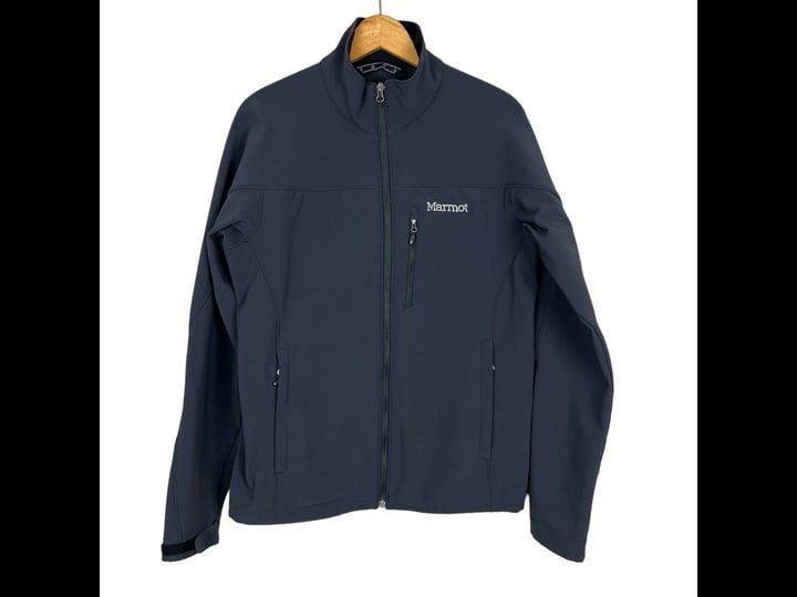marmot-jacket-mens-medium-black-softshell-water-resistant-hiking-stretch-zip-up-1