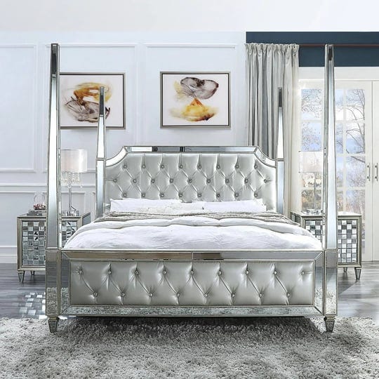 silver-mirror-cal-king-canopy-bedroom-set-3-pcs-modern-homey-design-hd-6001-1