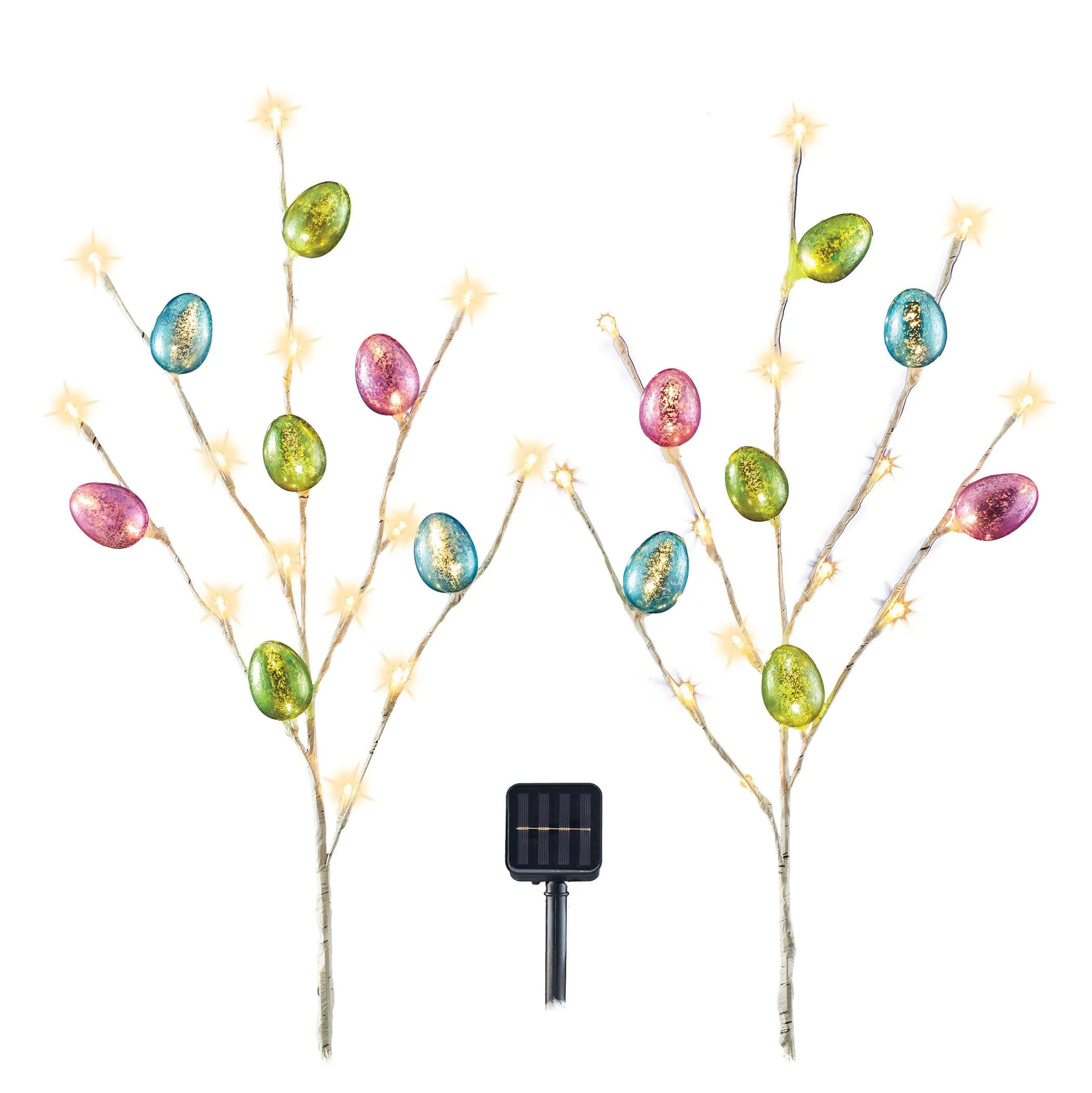 Solar-Powered Easter Tree Garden Stakes | Image