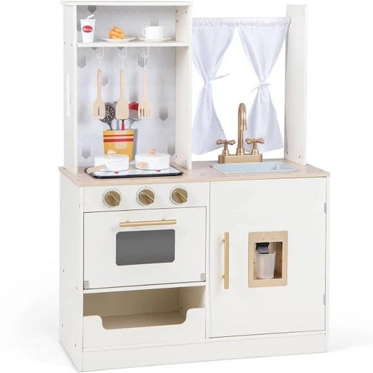 infans-kid-kitchen-playset-toddler-wooden-pretend-cooking-set-with-realistic-light-sound-stove-micro-1