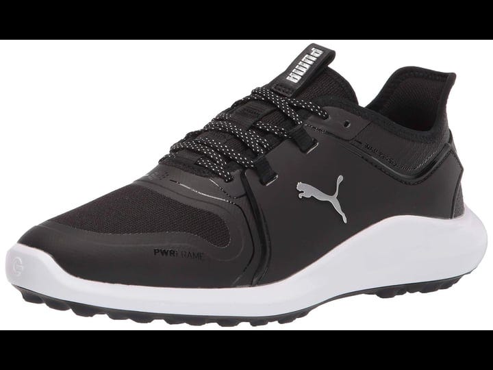 puma-ignite-fasten8-spikeless-golf-shoes-2021-black-silver-white-wide-10