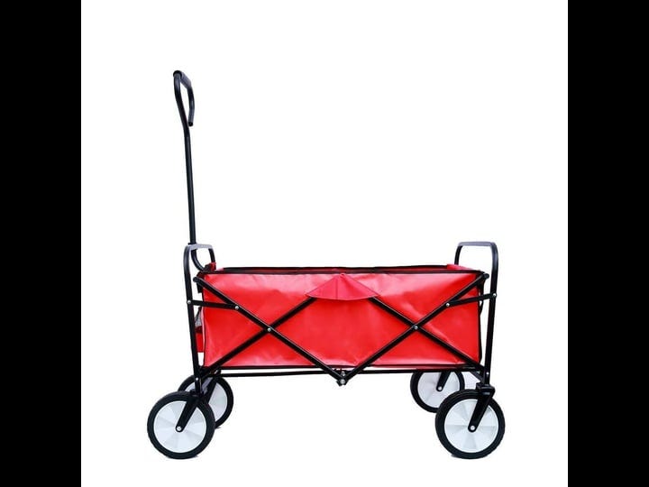 homefun-4-7-cu-ft-steel-folding-garden-shopping-beach-cart-in-red-1