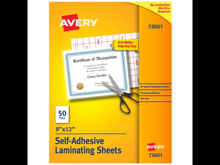 avery-self-adhesive-laminating-sheets-9-x-12-50-sheets-73602