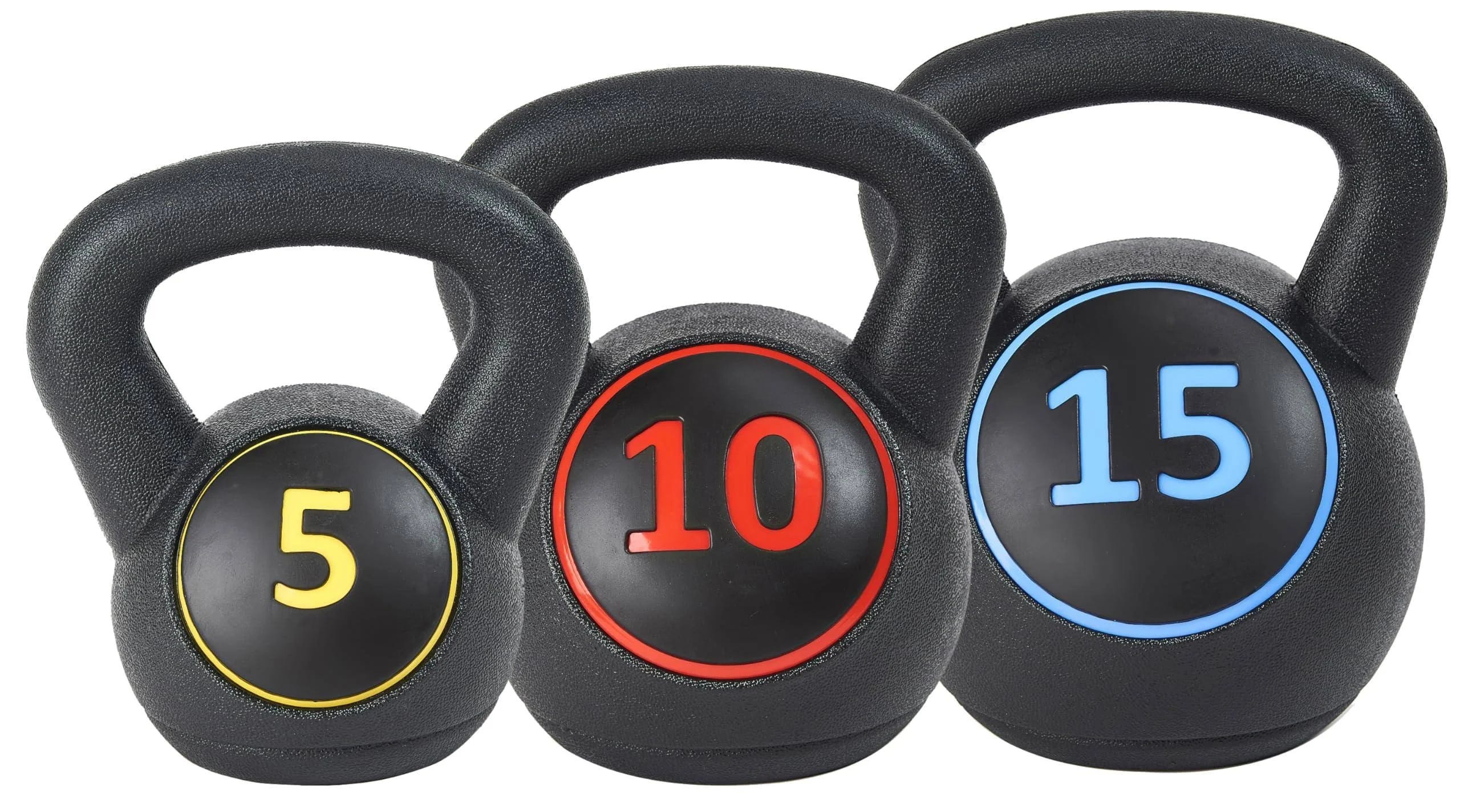 Sporzon! Wide Grip Kettlebell Exercise Fitness Weight Set | Image