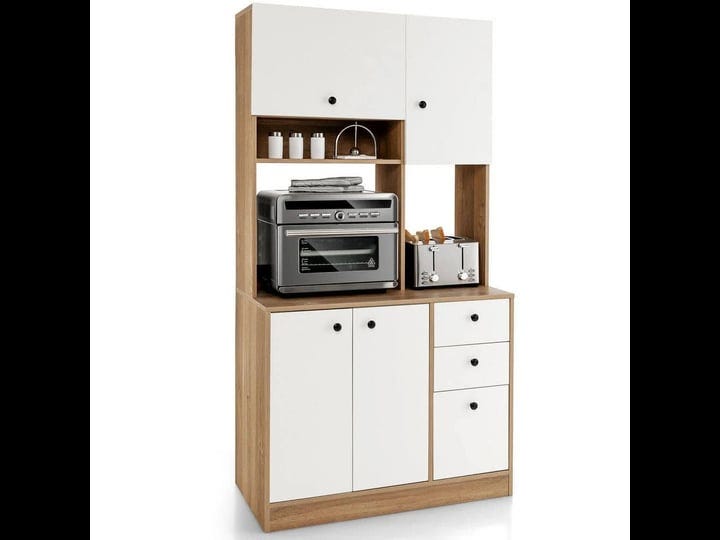 angeles-home-71-in-h-kitchen-pantry-dining-hutch-storage-cabinet-with-microwave-stand-and-cabinets-w-1