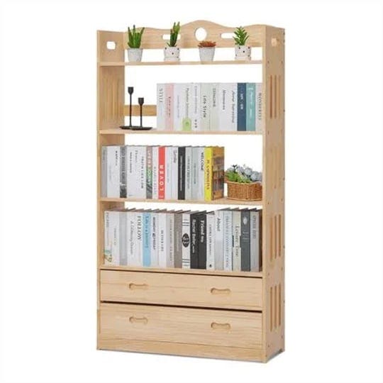 magshion-wood-5-shelves-2-drawers-bookshelf-books-toys-organizer-bookcase-natural-for-home-size-5-sh-1