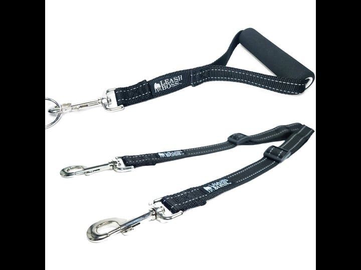 leashboss-duo-double-dog-leash-with-handle-adjustable-reflective-coupler-for-two-large-dogs-no-tangl-1