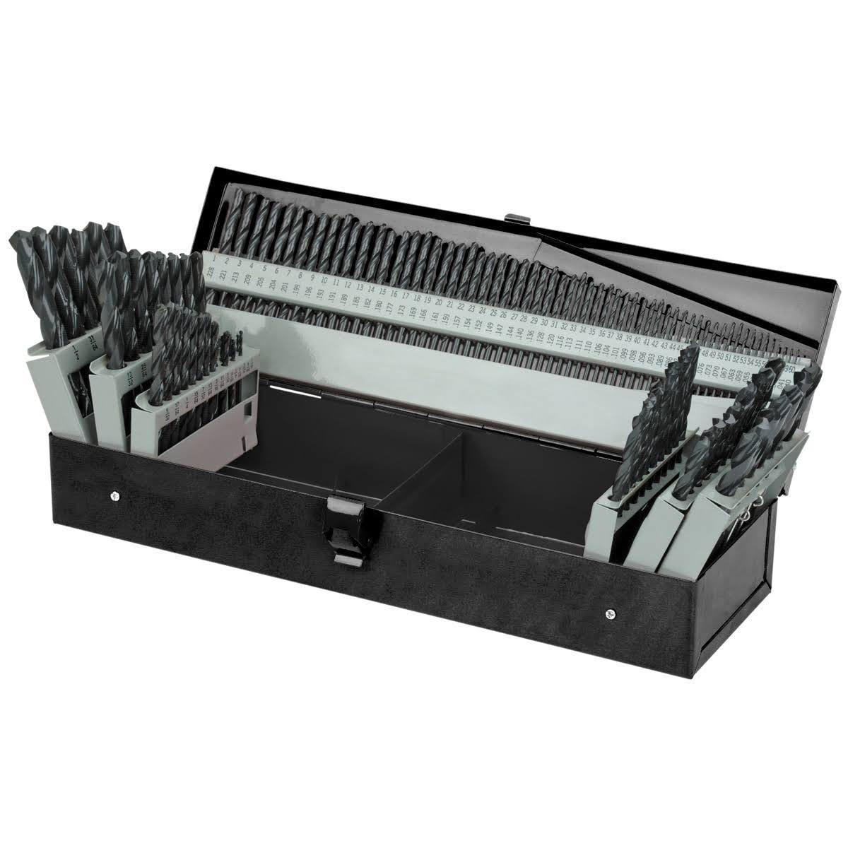 Industrial High Speed Steel Drill Bit Set with Index and 115 Pieces | Image