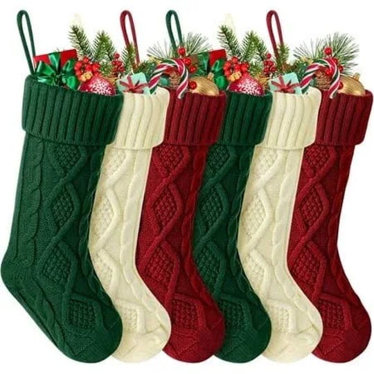 cowin-6-pack-knit-christmas-stockings-18-inch-cable-knitted-stocking-decorations-xmas-rustic-farmhou-1